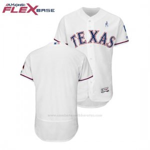 Camiseta Beisbol Hombre Texas Texas Rangers Blanco 2018 Dia del Padre Flex Base