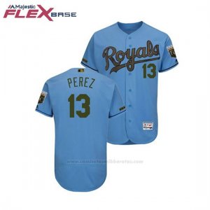 Camiseta Beisbol Hombre Toronto Blue Jays Salvador Perez 2018 Dia de los Caidos Flex Base Azul