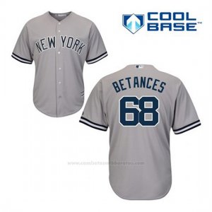 Camiseta Beisbol Hombre New York Yankees Dellin Betances 68 Gris Cool Base