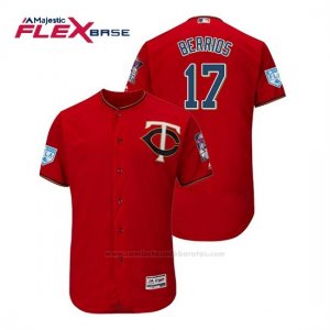 Camiseta Beisbol Hombre Minnesota Twins Jose Berrios Flex Base Entrenamiento de Primavera 2019 Rojo