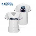 Camiseta Beisbol Mujer Miami Marlins Jarlin Garcia Cool Base Majestic 1ª 2019 Blanco