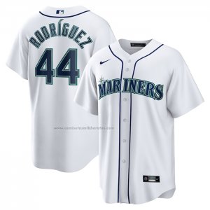 Camiseta Beisbol Hombre Seattle Mariners Julio Rodriguez Primera Replica Blanco