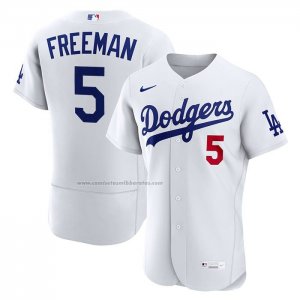 Camiseta Beisbol Hombre Los Angeles Dodgers Freddie Freeman Primera Autentico Blanco