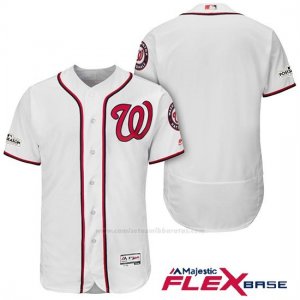 Camiseta Beisbol Hombre Washington Nationals 2017 Postemporada Blanco Flex Base