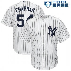 Camiseta Beisbol Hombre New York Yankees Aroldis Chapman Blanco Cool Base