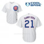 Camiseta Beisbol Hombre Chicago Cubs 21 Sammy Sosa Blanco 1ª Cool Base