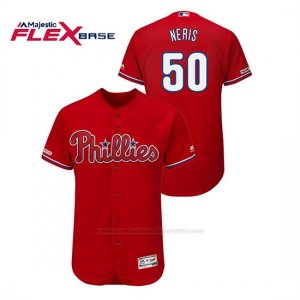 Camiseta Beisbol Hombre Philadelphia Phillies Hector Neris 150th Aniversario Patch Flex Base Rojo