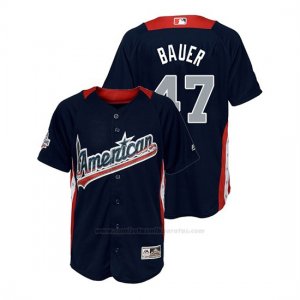 Camiseta Beisbol Nino All Star Game Trevor Bauer 2018 1ª Run Derby American League Azul