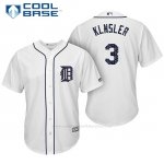 Camiseta Beisbol Hombre Detroit Tigers 2017 Estrellas y Rayas Ian Klnsler Blanco Cool Base