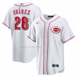 Camiseta Beisbol Hombre Cincinnati Reds Eugenio Suarez Primera Replica Blanco1 Camiseta Beisbol Hombre Cincinnati Reds Eugenio Suarez Primera Replica Blanco1