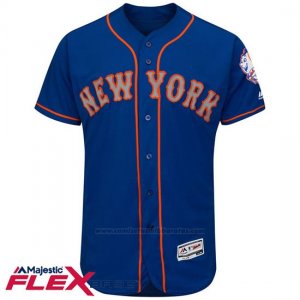 Camiseta Beisbol Hombre New York Mets Blank Azul Flex Base Autentico Coleccion