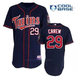 Camiseta Beisbol Hombre Minnesota Twins Rod Carew 29 Azul Azul Alterno 1ª Cool Base