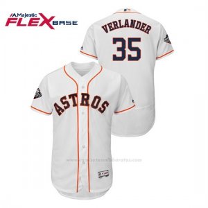 Camiseta Beisbol Hombre Houston Astros Justin Verlander 2019 World Series Bound Flex Base Blanco