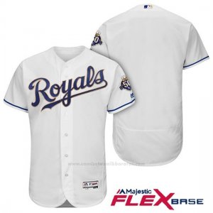 Camiseta Beisbol Hombre Kansas City Royals Blanco 50th Season Alterno Flex Base