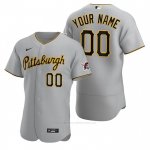 Camiseta Beisbol Hombre Pittsburgh Pirates Personalizada Authentic 2020 Road Gris
