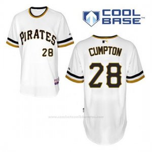 Camiseta Beisbol Hombre Pittsburgh Pirates Brandon Cumpton 28 Blanco Cool Base