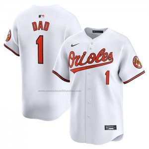 Camiseta Beisbol Hombre Baltimore Orioles #1 Dad Primera Limited Blanco