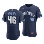 Camiseta Beisbol Hombre Chicago Cubs Craig Kimbrel 2021 City Connect Autentico Azul
