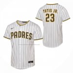 Camiseta Beisbol Nino San Diego Padres Fernando Tatis Jr Primera Replica Blanco