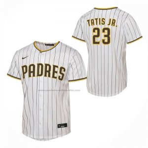 Camiseta Beisbol Nino San Diego Padres Fernando Tatis Jr Primera Replica Blanco
