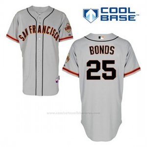 Camiseta Beisbol Hombre San Francisco Giants Barry Bonds 25 Gris Cool Base