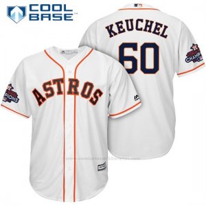 Camiseta Beisbol Hombre Houston Astros 2017 World Series Campeones Dallas Keuchel Blanco Cool Base