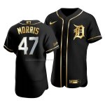 Camiseta Beisbol Hombre Detroit Tigers Jack Morris Golden Edition Autentico Negro