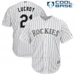 Camiseta Beisbol Hombre Colorado 21 Onathan Lucroy Blancoplayer Cool Base