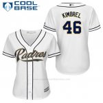 Camiseta Beisbol Mujer San Diego Padres Craig Kimbrel 46 Blanco 1ª Cool Base