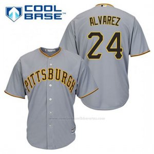 Camiseta Beisbol Hombre Pittsburgh Pirates Pedro Alvarez 24 Gris Cool Base