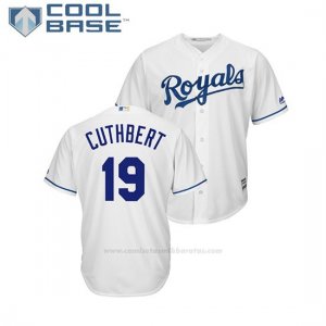 Camiseta Beisbol Hombre Kansas City Royals Cheslor Cuthbert Cool Base 1ª Blanco