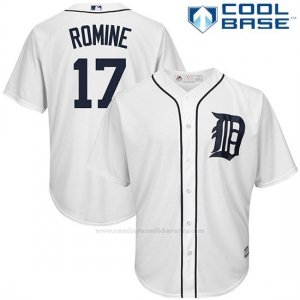 Camiseta Beisbol Hombre Detroit Tigers Andrew Romine Blanco Cool Base