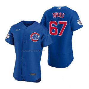 Camiseta Beisbol Hombre Chicago Cubs Alfonso Rivas Autentico Alterno Azul