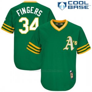 Camiseta Beisbol Hombre Oakland Athletics Rollie Fingers Verde Cool Base