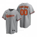 Camiseta Beisbol Hombre Baltimore Orioles Personalizada Replica Road Gris