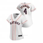 Camiseta Beisbol Mujer Houston Astros George Springer 2020 Replica Primera Blanco