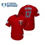Camiseta Beisbol Hombre Minnesota Twins Jose Berrios Cool Base Entrenamiento de Primavera 2019 Rojo