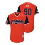 Camiseta Beisbol Hombre Cleveland Indians Adam Cimber 2018 Llws Players Weekend Cim Rojo