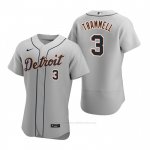 Camiseta Beisbol Hombre Detroit Tigers Alan Trammell Autentico 2020 Road Gris