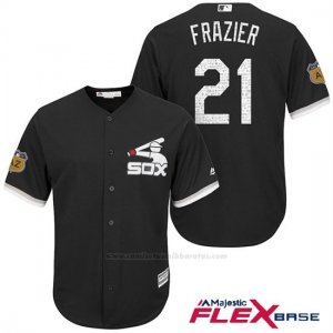 Camiseta Beisbol Hombre Chicago White Sox Todd Frazier 21 Negro 2017 Entrenamiento de Primavera Flex Base Jugador