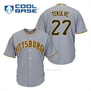 Camiseta Beisbol Hombre Pittsburgh Pirates Kent Tekulve 27 Gris Cool Base