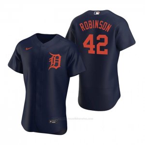 Camiseta Beisbol Hombre Detroit Tigers Jackie Robinson Autentico Alterno 2020 Azul