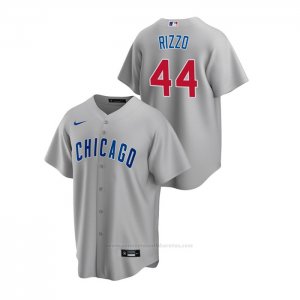 Camiseta Beisbol Hombre Chicago Cubs Anthony Rizzo Replica Road Gris