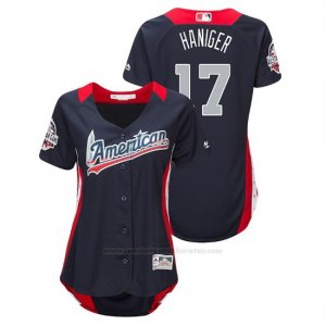 Camiseta Beisbol Mujer All Star Game Mitch Haniger 2018 1ª Run Derby American League Azul