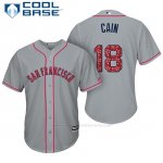 Camiseta Beisbol Hombre San Francisco Giants 2017 Estrellas y Rayas Matt Cain Gris Cool Base