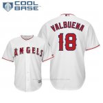 Camiseta Beisbol Hombre Los Angeles Angels Luis Valbuena Cool Base 1ª Blanco