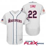 Camiseta Beisbol Hombre Seattle Mariners 2017 Estrellas y Rayas Robinson Cano Blanco Flex Base