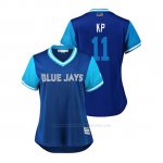 Camiseta Beisbol Mujer Toronto Blue Jays Kevin Pillar 2018 Llws Players Weekend Kp Azul