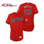 Camiseta Beisbol Hombre Cleveland Indians Michael Brantley 2019 All Star Game Patch Flex Base Rojo