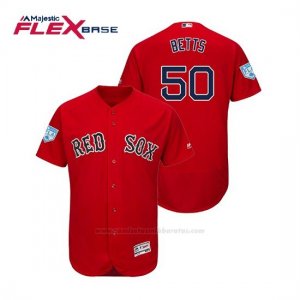 Camiseta Beisbol Hombre Boston Red Sox Mookie Betts Flex Base Entrenamiento de Primavera 2019 Rojo
